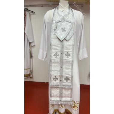 Требный комплект, белый,парча,длина 150см.
