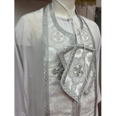 Требный комплект, белый,парча,длина 150см.