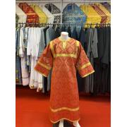 Стихарь длина 155 см. красный, из шелка