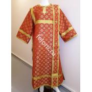 Стихарь диаконский красный с золотом, шелк с подкладкой