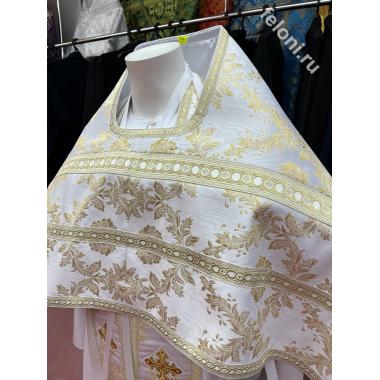 Облачение иерейское белое с золотом, парча