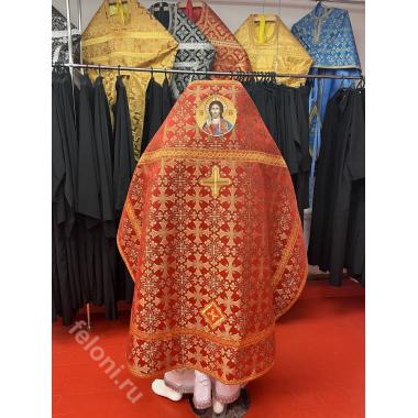Облачение иерейское красное с золотом, парча